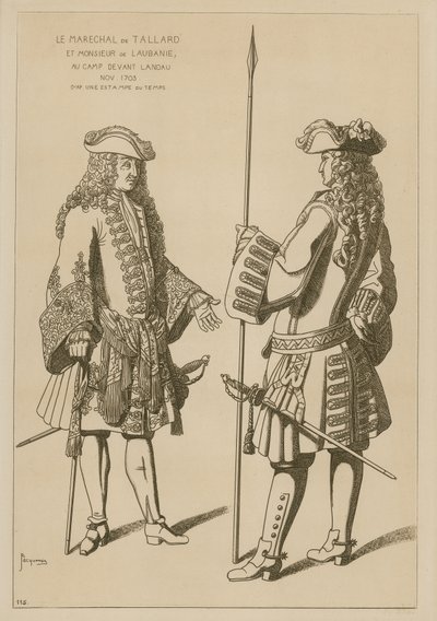 Maréchal de Tallard et M. Laubanie au camp avant la bataille de Landau, novembre 1703 - Raphael Jacquemin